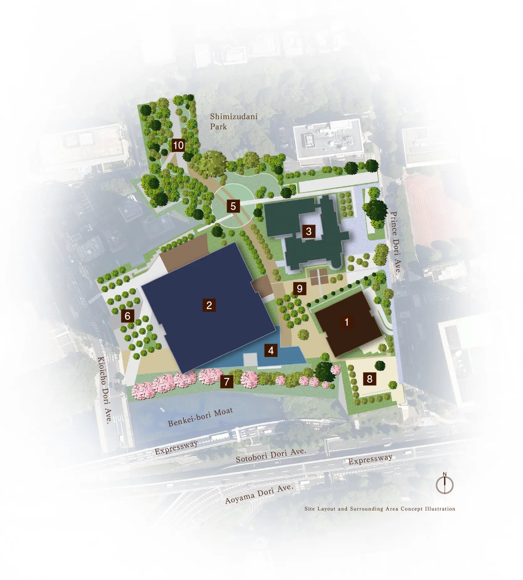 Site Layout and Surrounding Area Concept Illustration