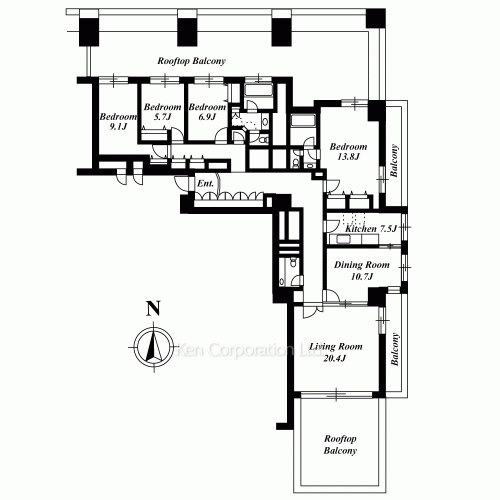 Leyton House Yokohama for rent Yokohama Apartments Ken Corporation Ltd.