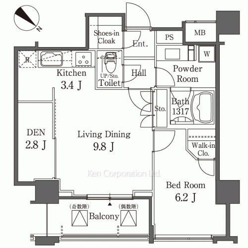 Property Blueprint /rent/tokyoapartment/search/results/158206/2009060708.html