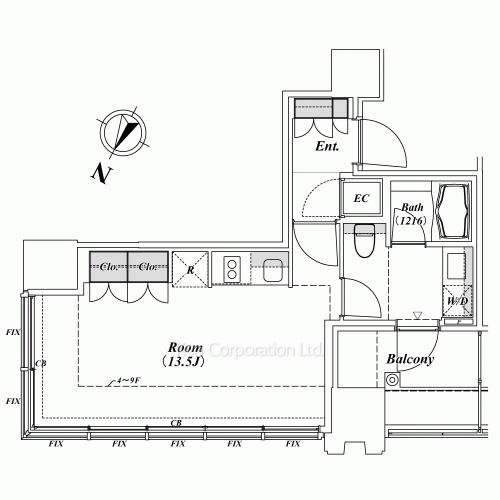 Property Blueprint /rent/tokyoapartment/search/results/167955/2011090833.html