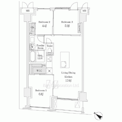 Property Blueprint /rent/yokohamaapartment/search/results/210737/2025010239.html