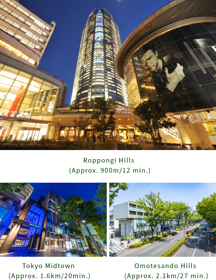 六本木ヒルズ（約700ｍ／9分）