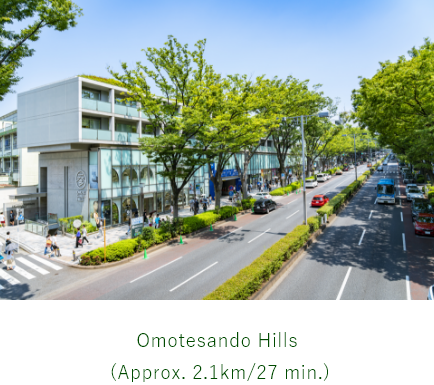 表参道ヒルズ（約2kｍ／25分）
