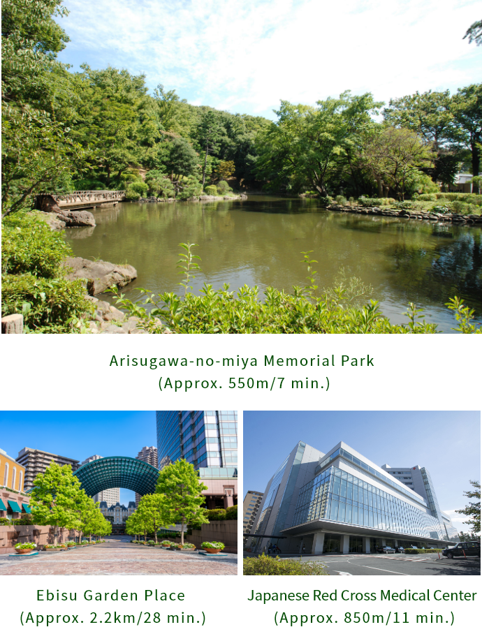 有栖川宮記念公園（約400ｍ／5分）