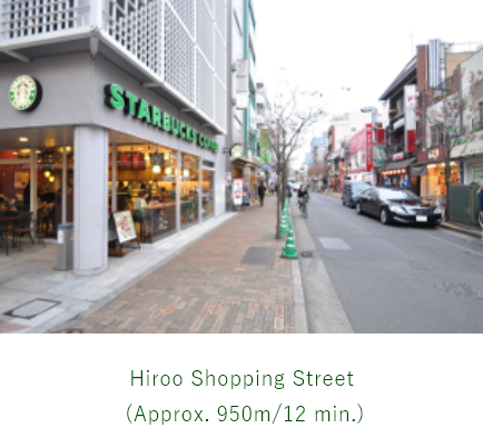 広尾商店街（約650kｍ／9分）