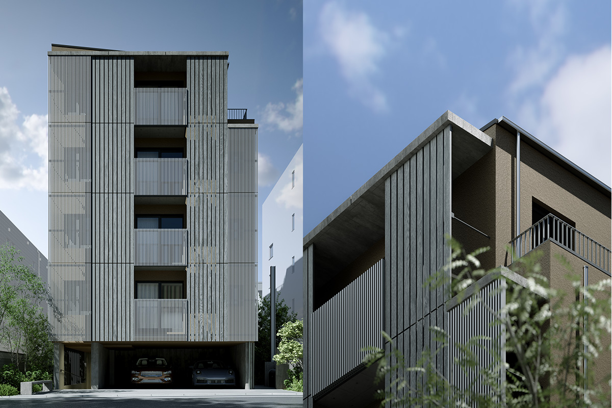 Blurred boundaries, where time flows into a sunlit green residence.