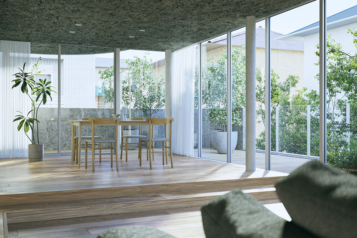 静寂をまもり、光を招く。パノラマ窓は一枚の絵画