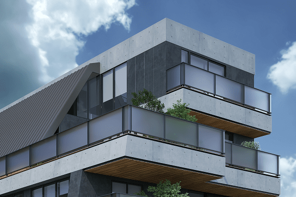 光と風・緑が共鳴する、都市と自然が融合した外観。