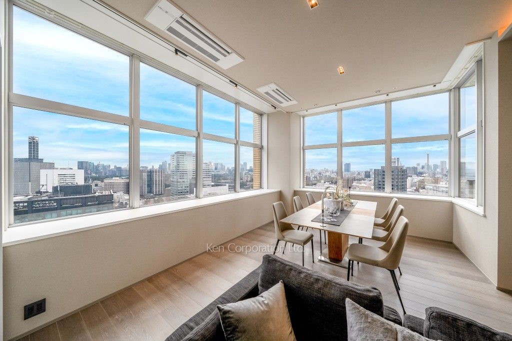 東京23区送料無料　高級マンション展示場未使用品　ダイニング５点セット 浜本工芸 ダイニング7点セット No.5400 DT-5400(1650) /DC-5400 DA