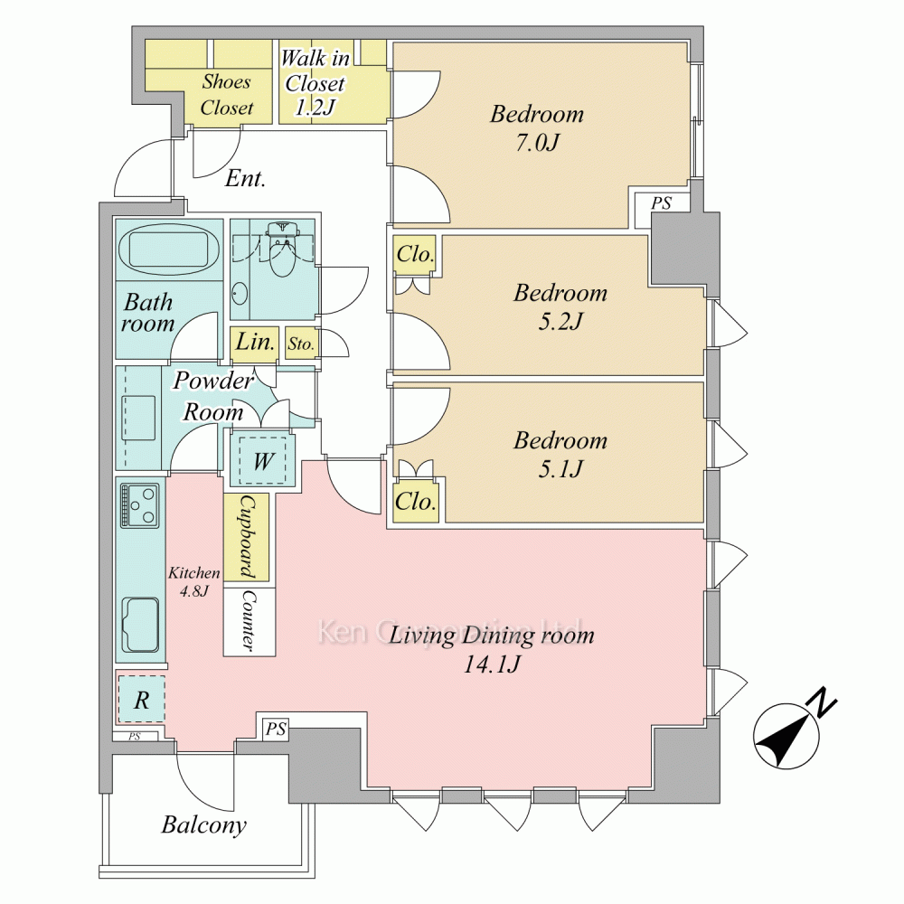Park Court Roppongi Hill Top Floor Plan