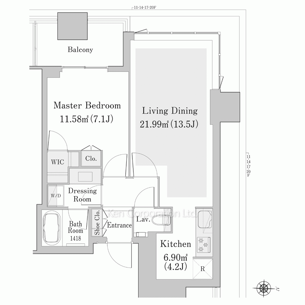 中野ステーションレジデンス 20階 1LDK 2025070499｜高級賃貸