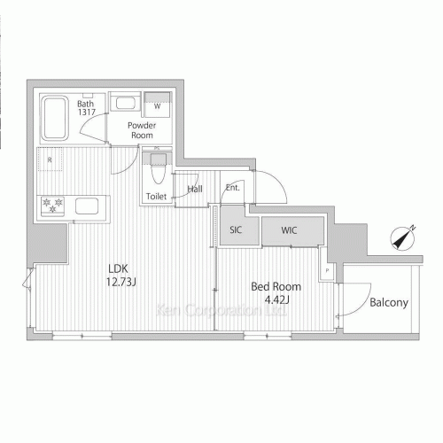 ケンケン様のお部屋 シングル向け(1LDK)のお部屋の高級賃貸マンション | ケン