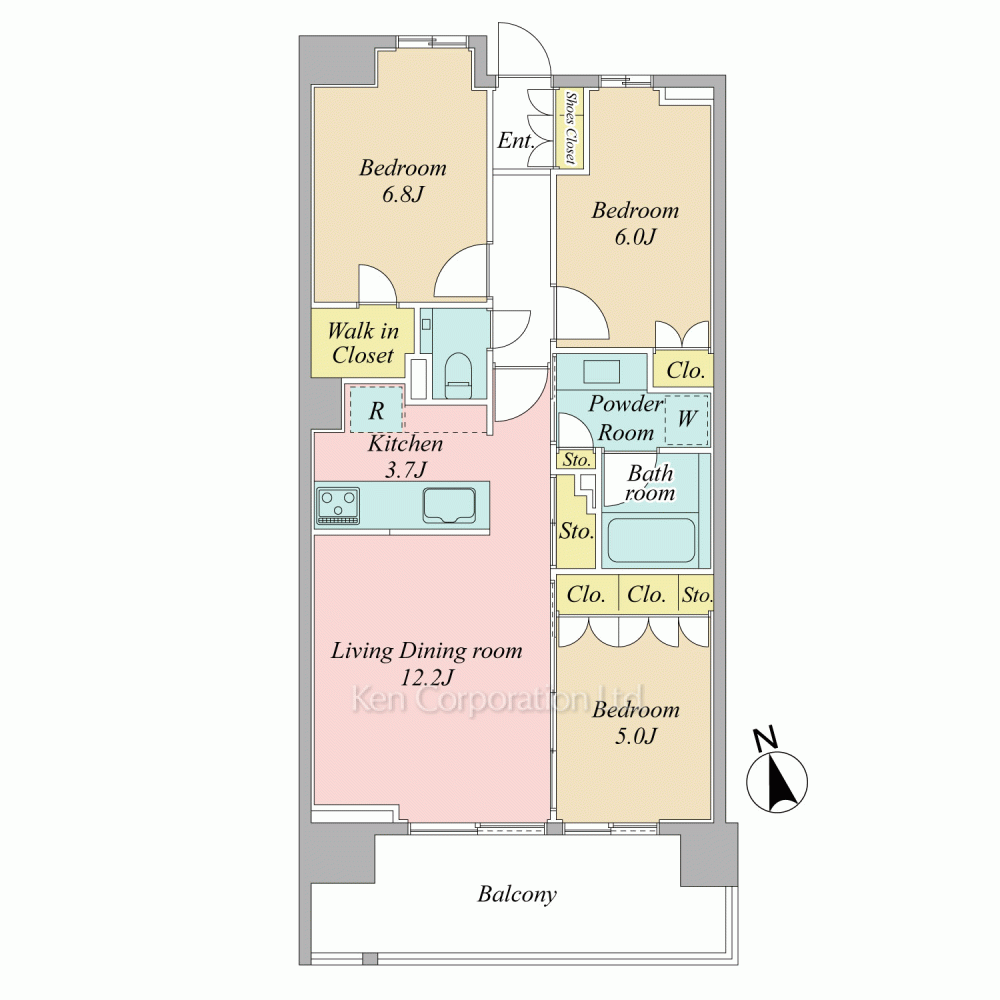 Proud Futakotamagawa Floor Plan