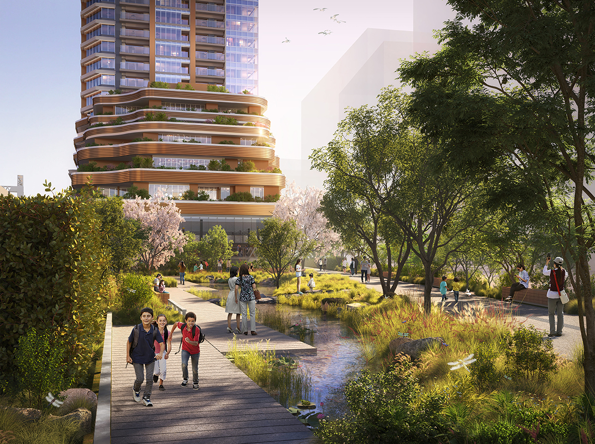 TAKANAWA GATEWAY CITY RESIDENCE(高輪ゲートウェイシティレジデンス)のビオトープ