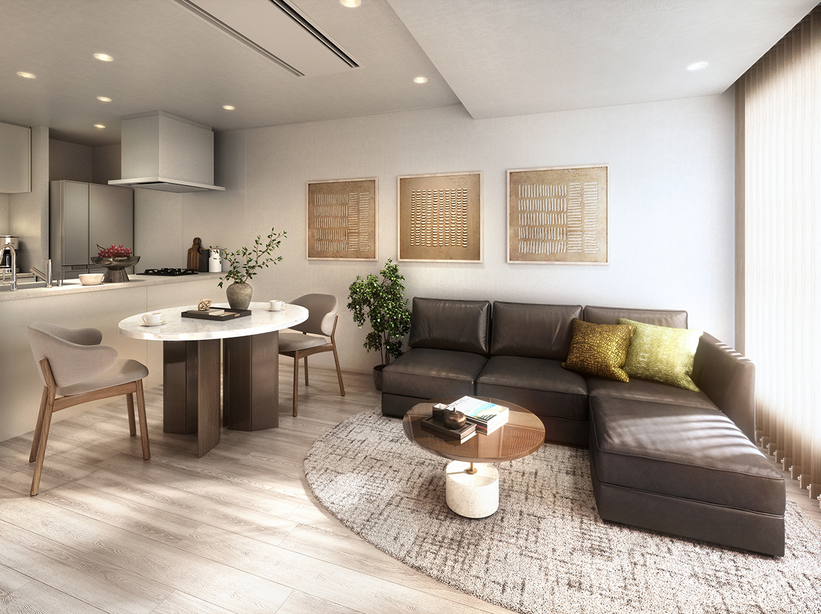 TAKANAWA GATEWAY CITY RESIDENCE(高輪ゲートウェイシティレジデンス)のSS TYPE、SC TYPE 完成予想CG1
完